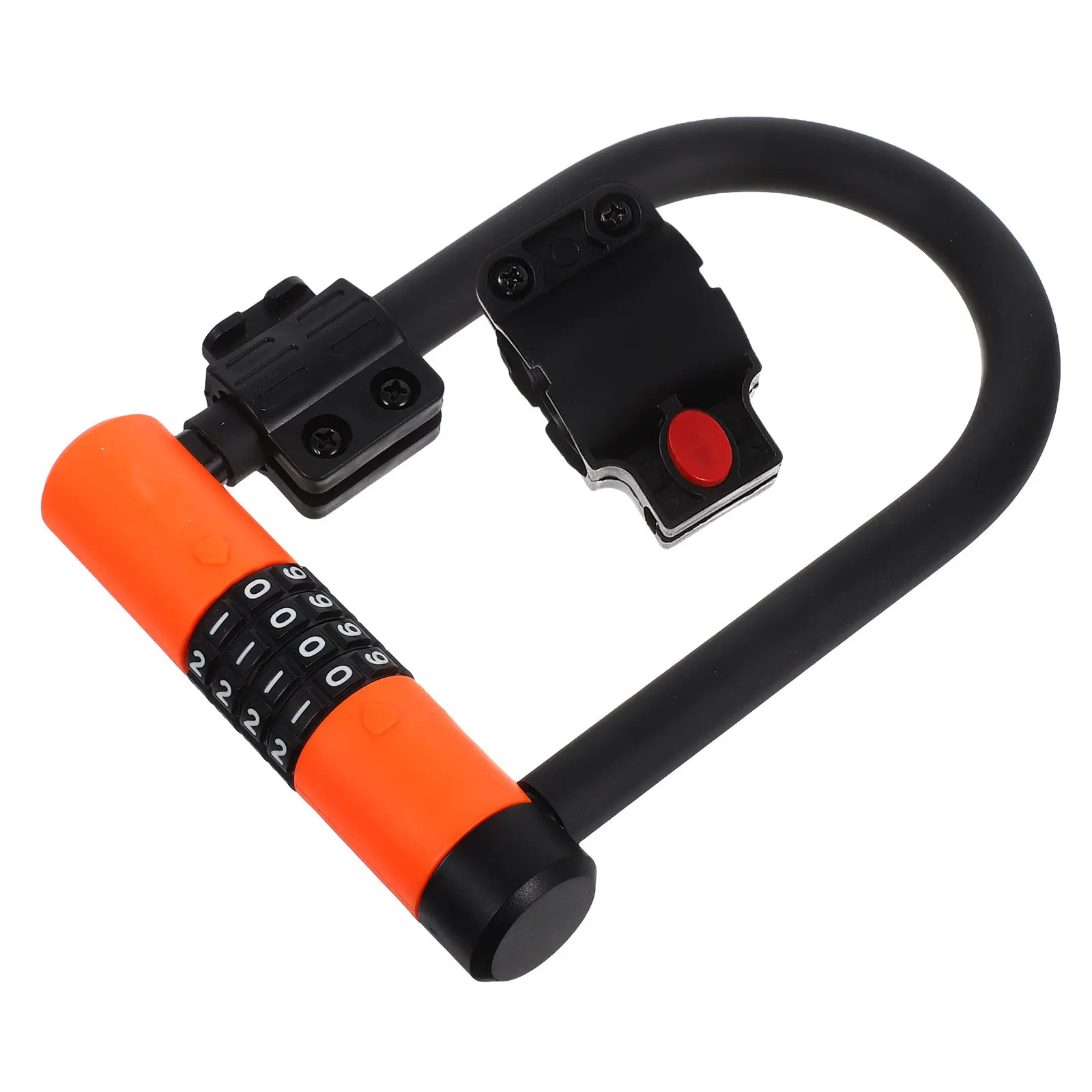 

1Set Anti Theft Bicycle Lock U Shaped Keyless 4-Digit Password Combination Lock for Electric Bike Scooter Mountain Bike