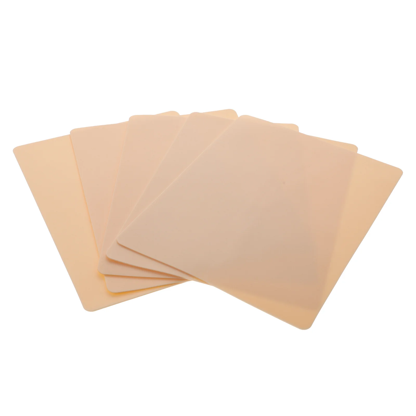 5 قطع من أوراق الوشم الجلدية المصنوعة من السيليكون، جلد صناعي فارغ للفنانين، أوراق ممارسة التدريب على صالونات التجميل #3