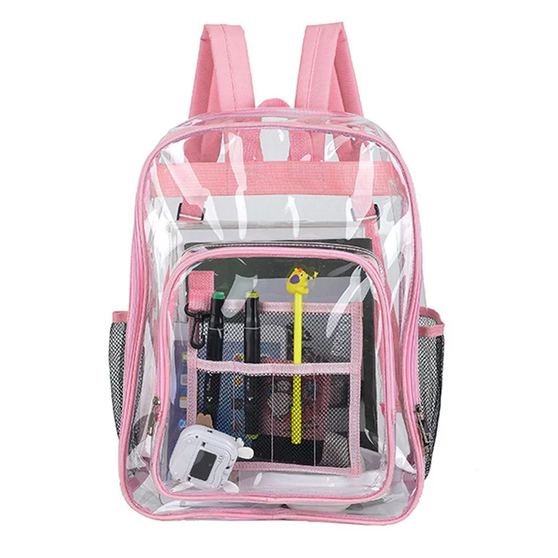 Transparent PVC Set Bag Waterproof Backpack Unisex Large Capacity Backpack Solid Clear Backpack Couple Fashion Bagback Designer