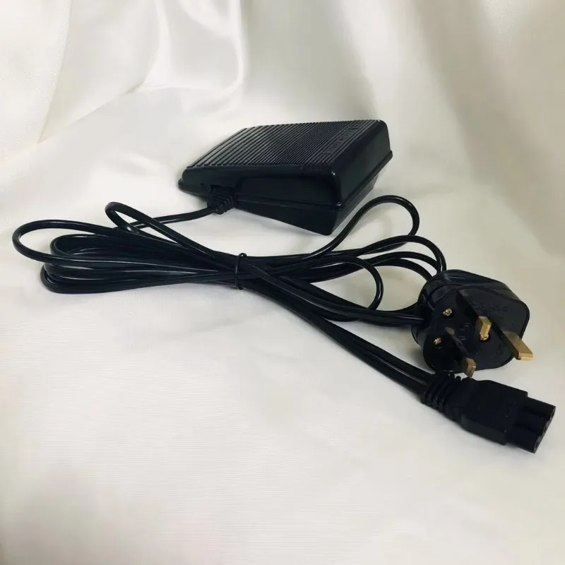 Plugged plastic cover foot pedal for sewing machine motor
