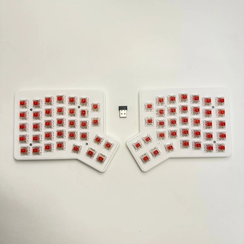 Redox 2.4G اللاسلكية سبليت لوحة المفاتيح قارورة ثلاثية الأبعاد الطباعة الساخنة مبادلة لوحة المفاتيح عدة الكمبيوتر Esports الألعاب لوحة المفاتيح الميكانيكية XDA Keycap #5