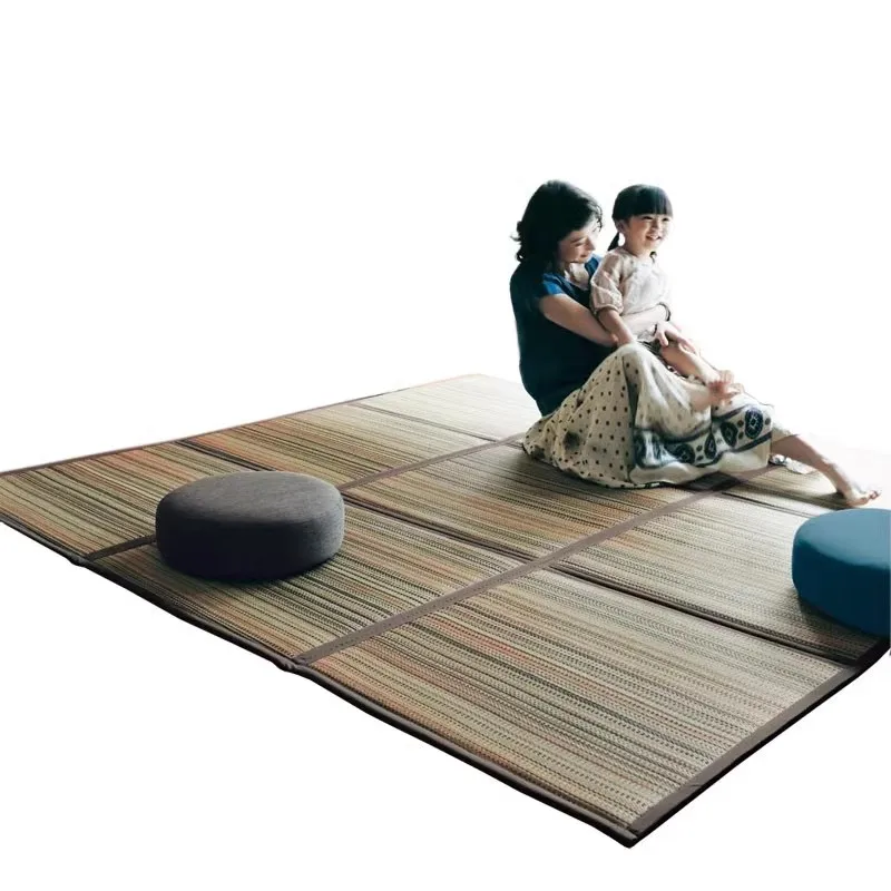 

Folding Japanese Traditional Natural Rush Tatami Carpet Foldable Floor Tatami Mat Sheet Light Weight For Living Room Bedroom