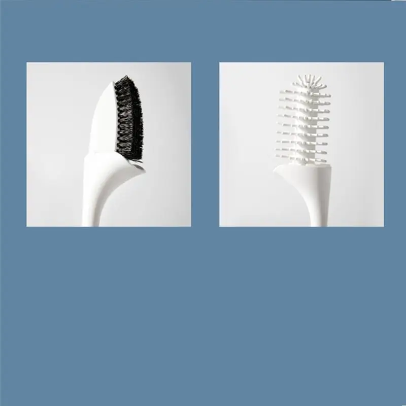 

[AA49] Новая настенная щетка для унитаза, не требующая сверления, из высококачественного силикона, синяя, для чистки унитаза