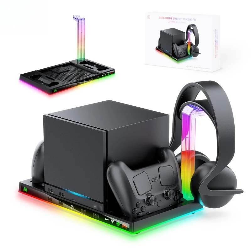 FOR Steam Machine Multifunctional Cooling Base, Integrated Storage, Handle Charger, Headphone Hanger