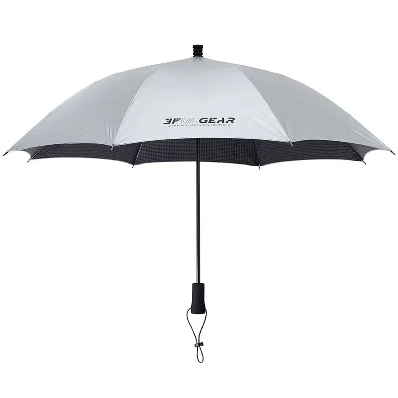 Paraguas ultraligero para senderismo, Upf50+, para sol y lluvia, 2 en 1, fibra de carbono, portátil, para montañismo, pesca y actividades al aire libre