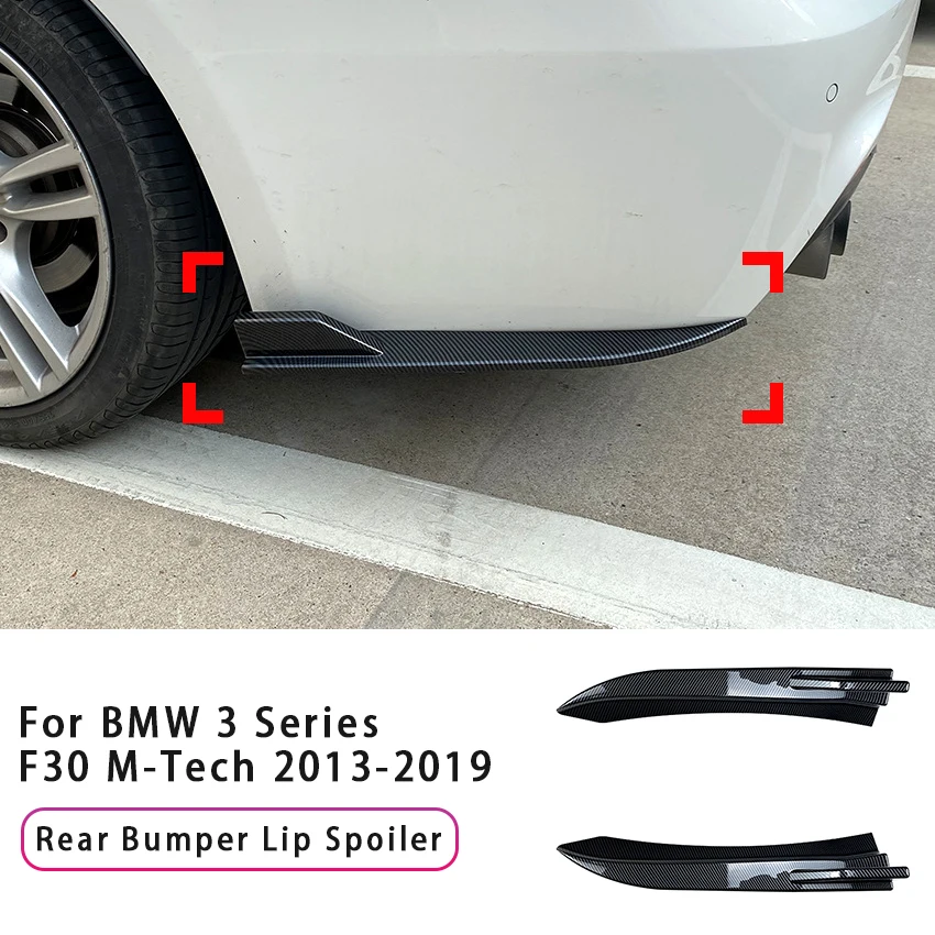 Car Rear Bumper Lip Diffuser Side Spoiler Air Vent Canard Splitter Wind Knife Body Kits For BMW 3 Series F30 M-Tech 2013-2019