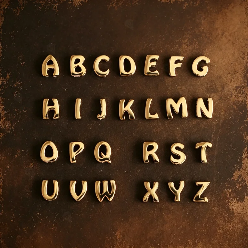 Buchstaben-Halskette S925 Silber Vergoldet 18K Gold Mini Glatter Niedlicher Anhänger Schlüsselbeinkette Englischer Name DIY Zubehör Großhandel – Detail 2
