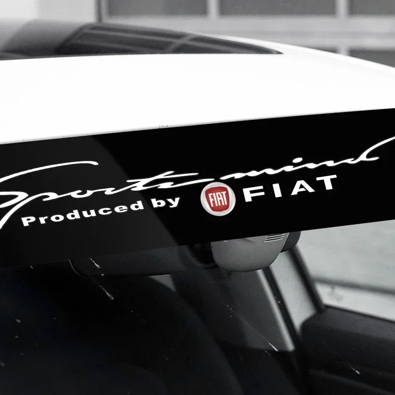 Car Front Rear Windshield Decoration Stickers For FIAT Abarth 500 Panda Bravo Punto Tipo Linea Ducato Freemont Auto Accessories