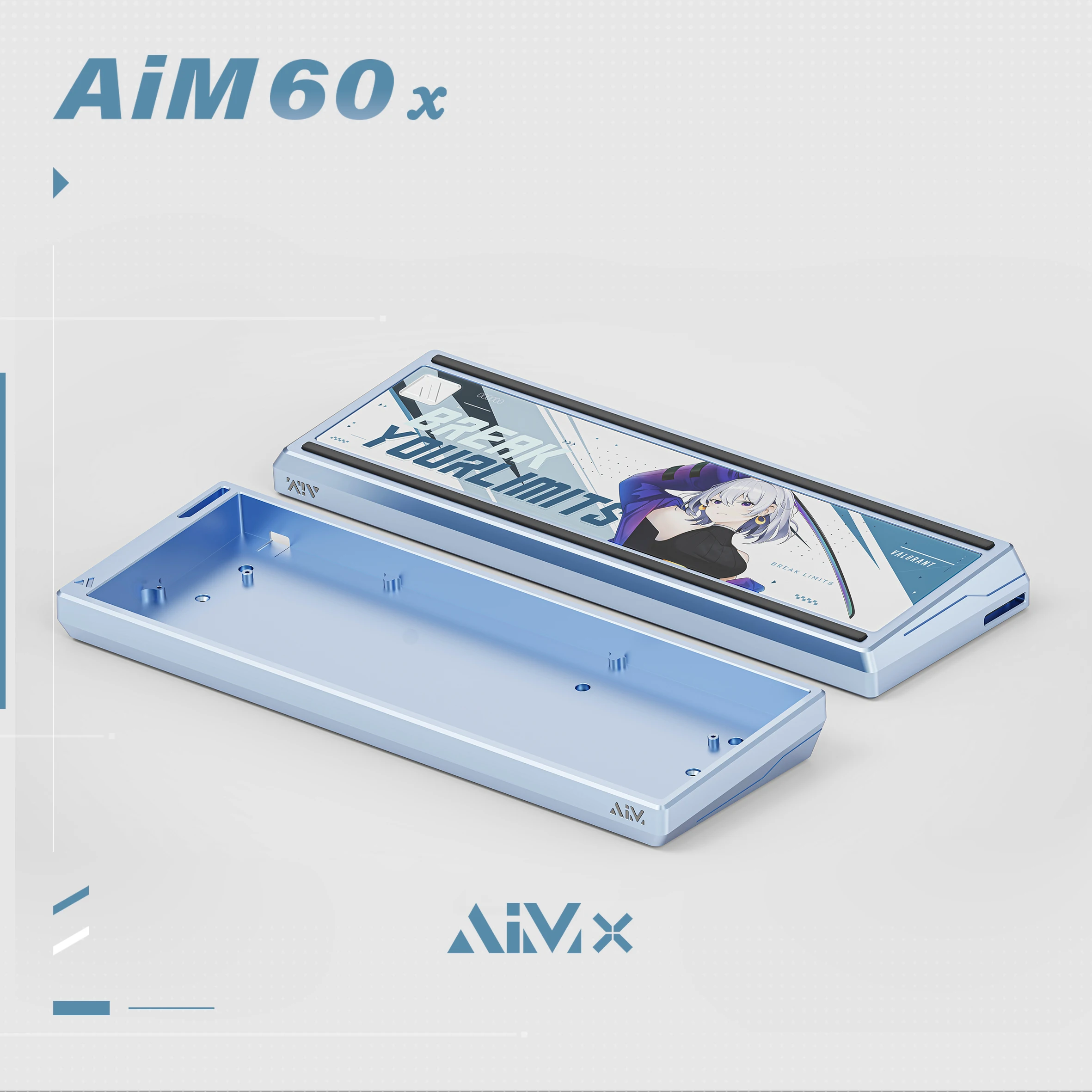 GameZone AIM60X Aluminum Keyboard Kit Sets For Wooting 60HE+