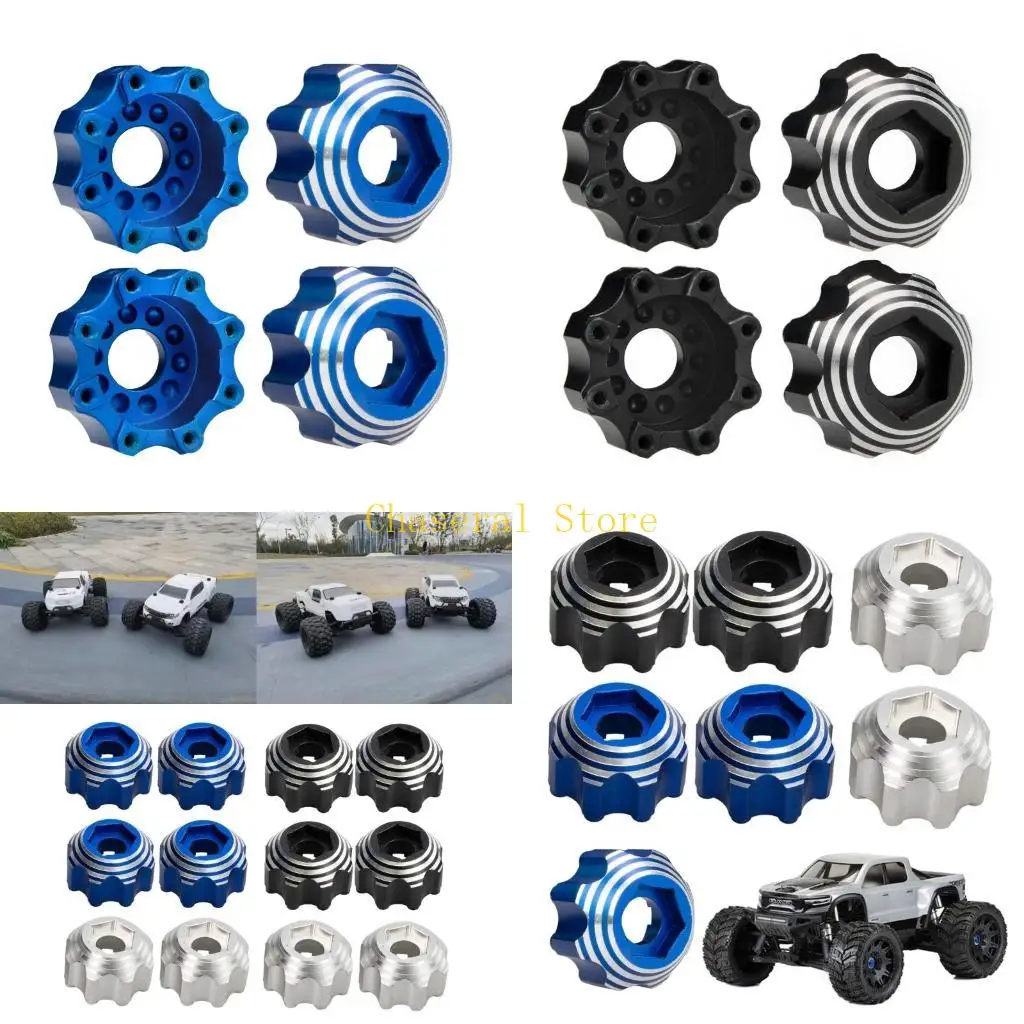 

E7CE 4 шт. металлические шестигранные адаптеры для RCCar, расширенное колесо, адаптер ступицы HexDrive, запасная часть для