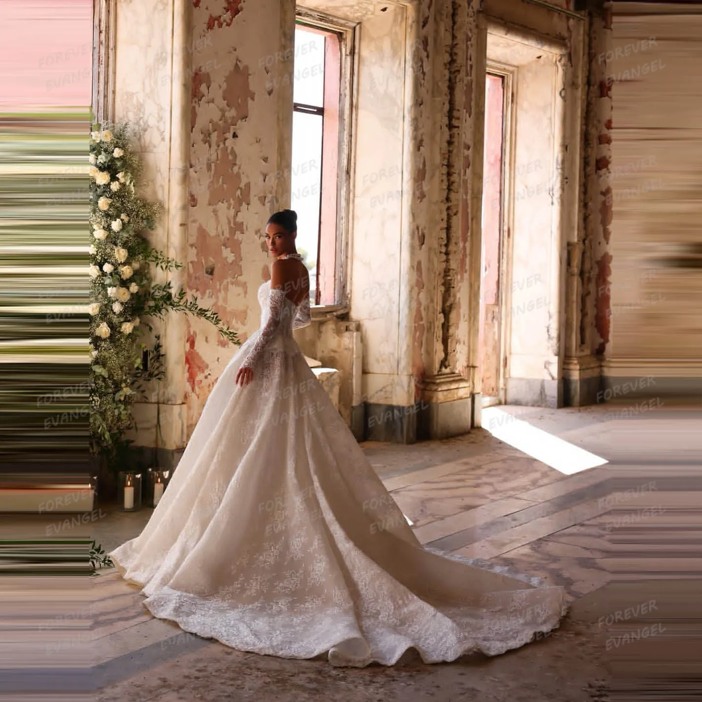 فساتين زفاف بوهو على شكل حرف A للنساء مزينة على شكل قلب فساتين العروس دانتيل بدون أكمام بدون ظهر مخصصة 2025 فيستدوس دي نوفيا