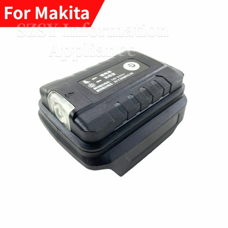 อะแดปเตอร์ไฟฉาย LED USB ที่ชาร์จแบตเตอรี่โทรศัพท์สำหรับ Makita/HongSong/BoDa/FoGo 18V Li-Ion แบตเตอรี่แบตสำรอง lomvum เครื่องมือ