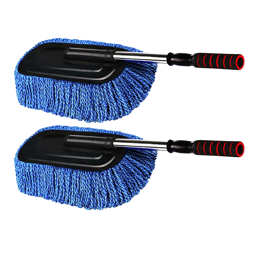 

2 Pcs Cars Cleaning Supplies Wash Brush Retractable Tool Mop Telescopic Soft for Washing Adjustable