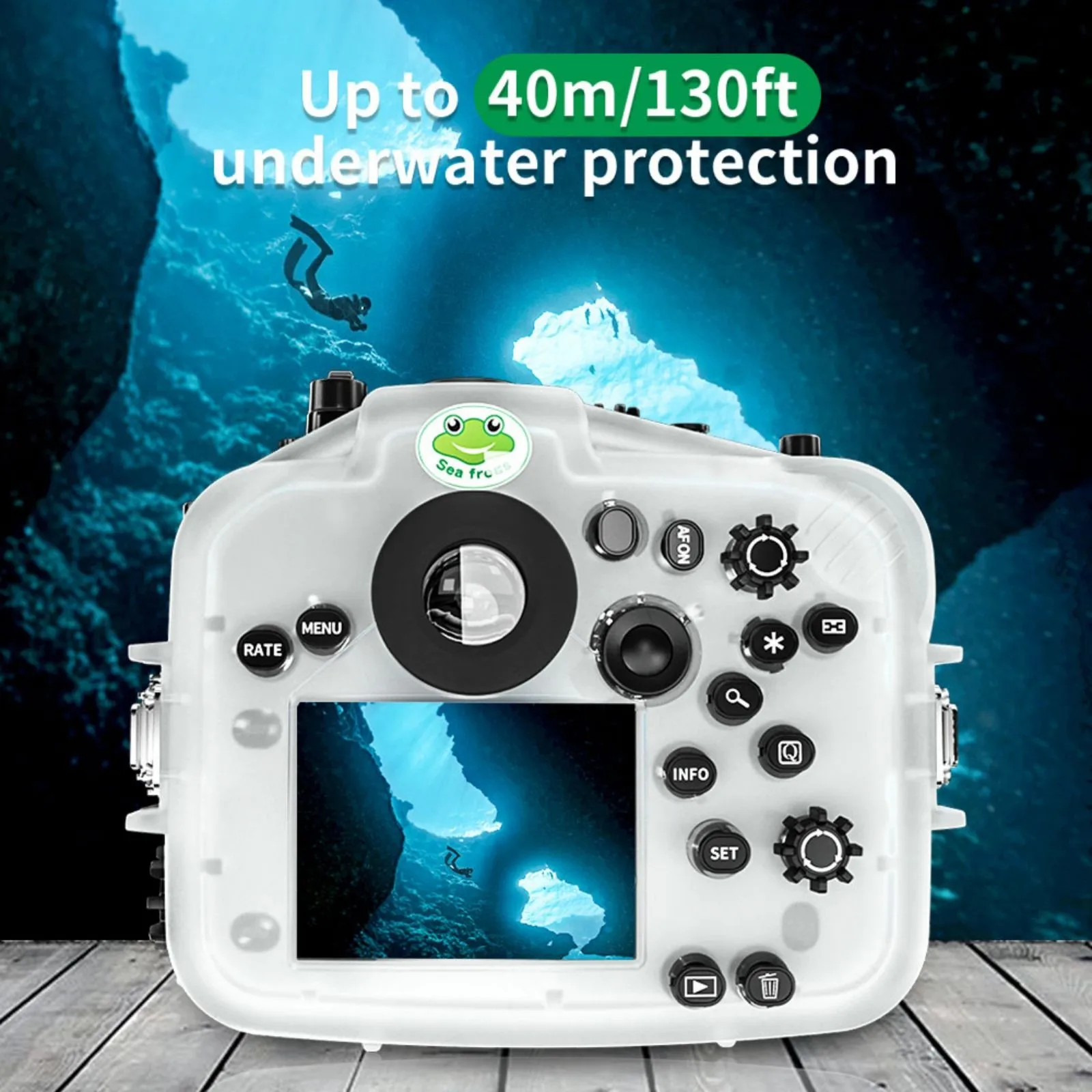 Seafrogs R6 [40M/130FT] Underwater Camera Housing for Canon EOS R6 with WA005A Dome Port