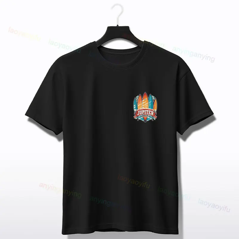 サーファー サーフボード ヴィンテージ サーフ ビーチ サマー サーフィン グラフィック Tシャツ ピュアコットン 半袖 カジュアル 日常 Tシャツ