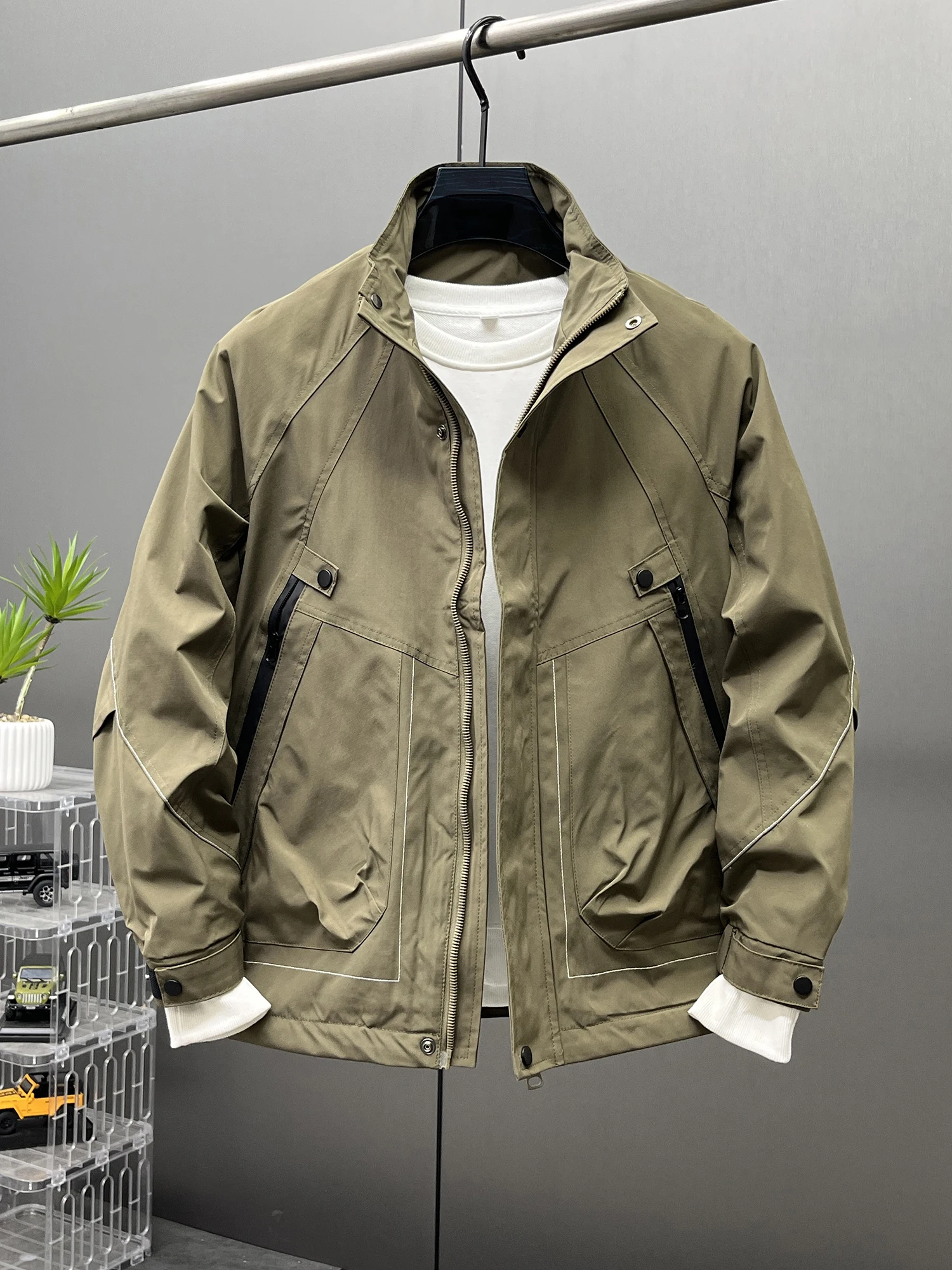 

2024 New Autumn Winter Cotton Outdoor Casual Jaet Haome Trendy Brand Two Cotton down Jaet Coat Zipper Decoration Polye...