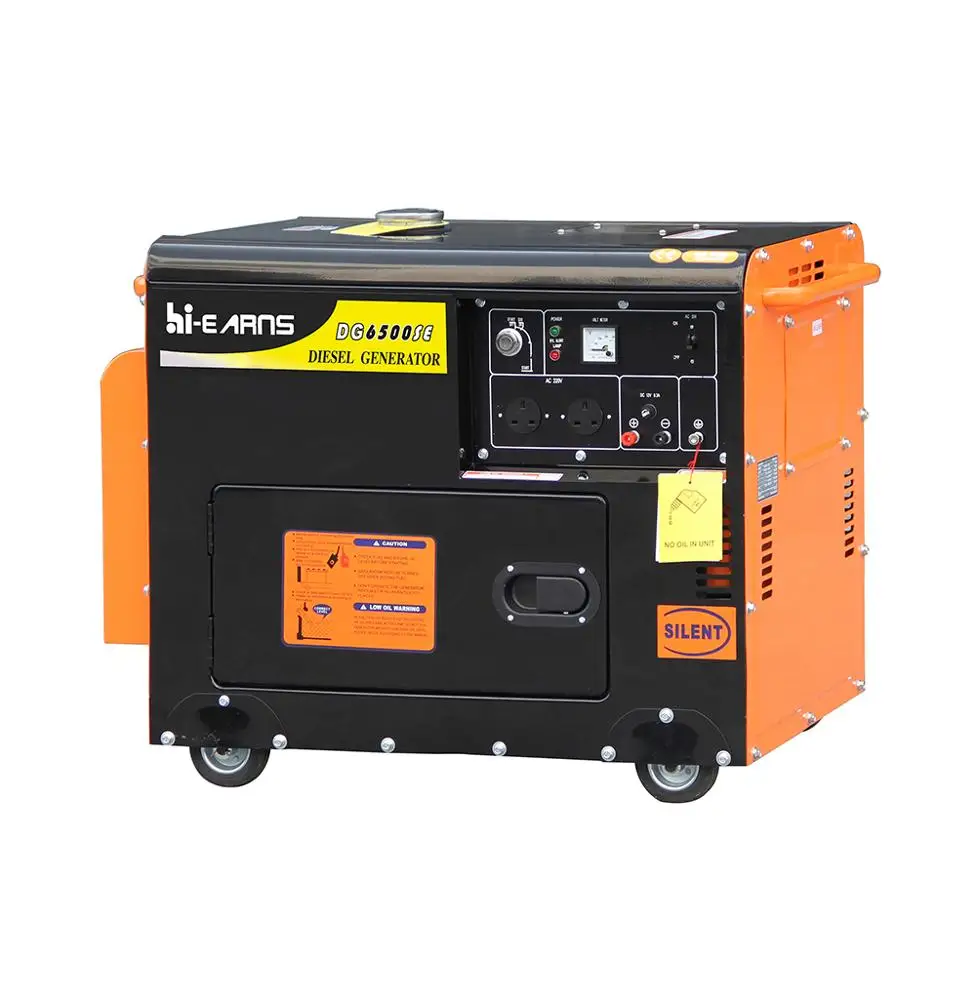 6KVA 5KW three phase generator dies el with ATS and  in one display