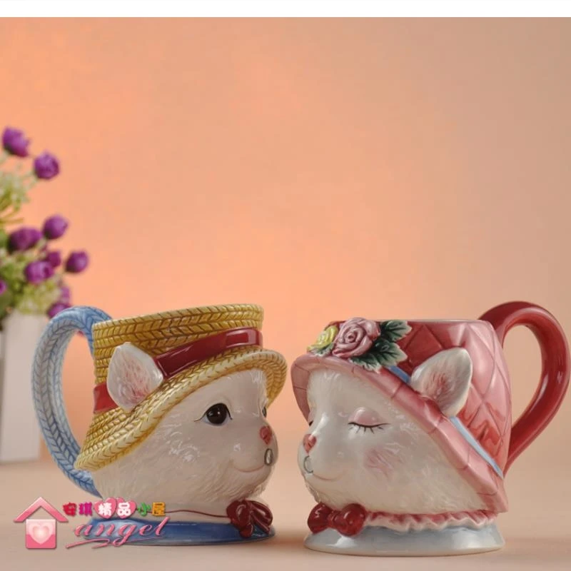 

Керамическая целующая пара, бытовой мужской женский кружка, чайник