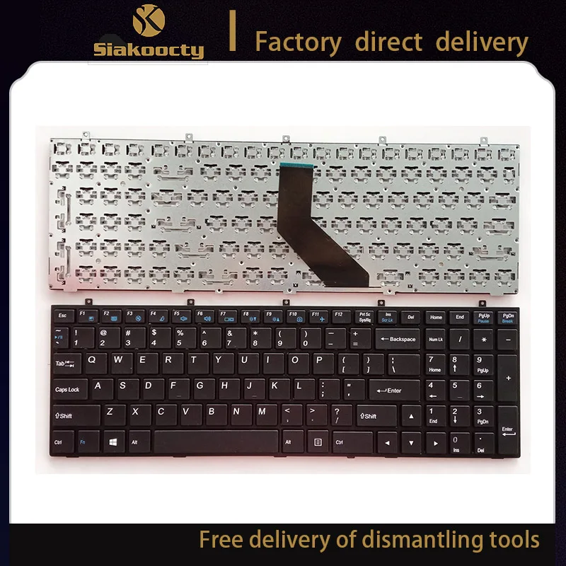 Nos Teclado para Clevo 35xet 37xet K590 K590s W350et W350etq W350skq W350ss W350st W355ss W35xst W370et W370sk W370ss W370st