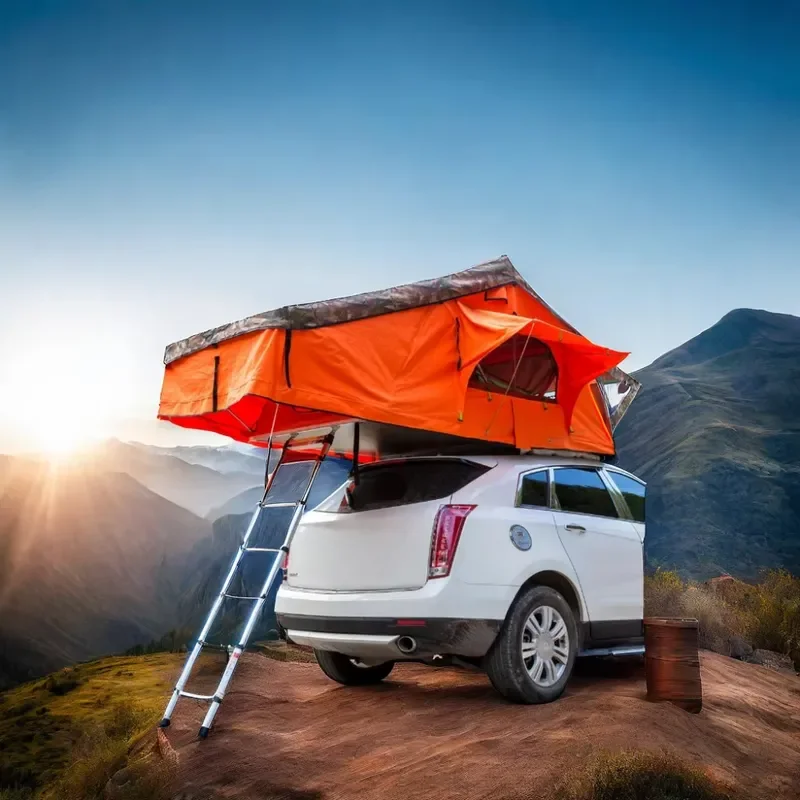 Fold Out Soft Shell Rooftop Tent Large Space UV Resistant Waterproof Top Tent for Self Drive Camping OEM