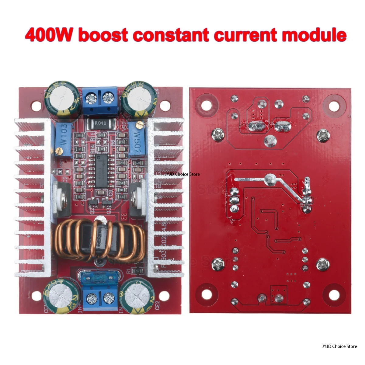 DC to DC 400W 15A High Power Step-Up Boost Converter Constant Current Power Module 8.5-50V to 10-60V LED Driver Voltage Charger