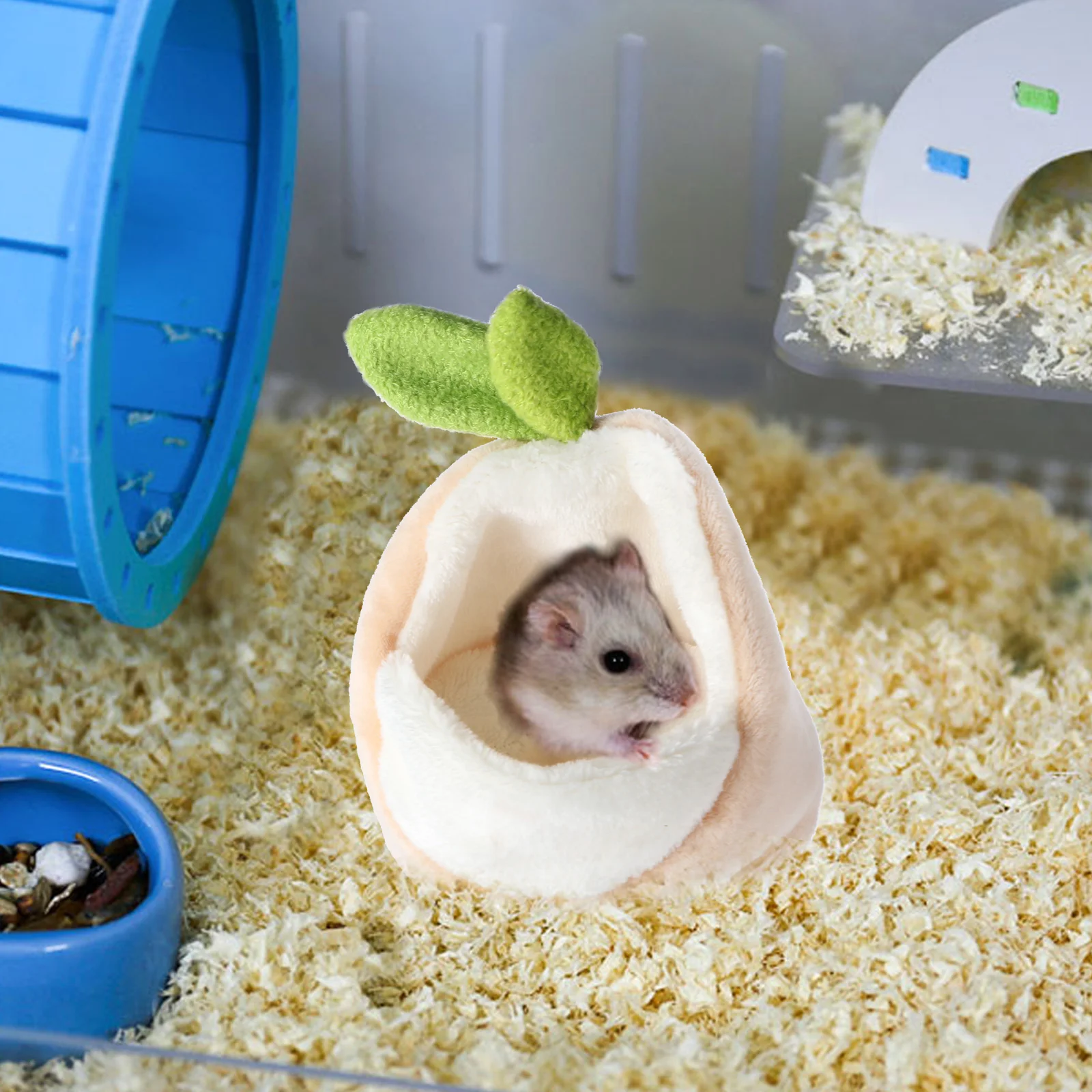 Hamster Nest Stuffed Toy Lovely Winter Pet Warm Den Sleep House Drop Plastic Cloth Mini