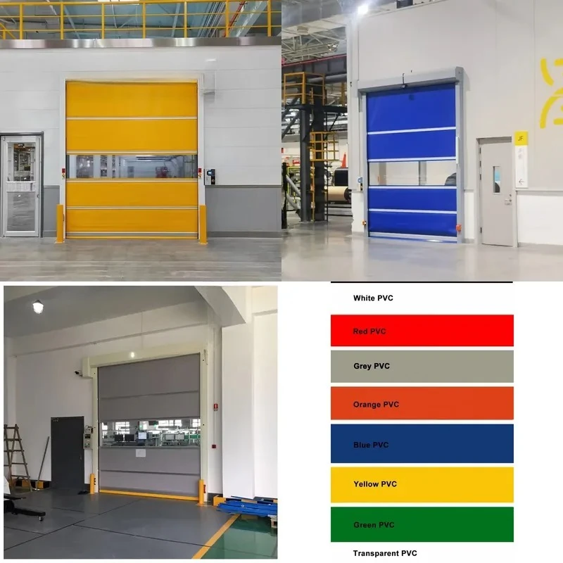 High-performance PVC fast rolling shutter doors and automatic rolling shutter doors suitable for factory purification