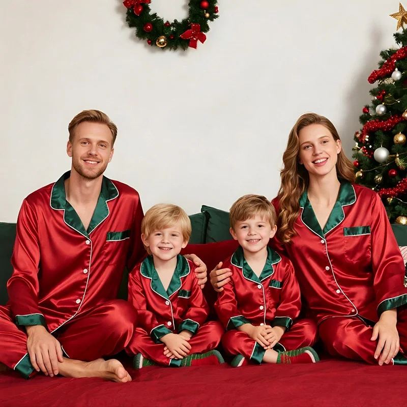 Autumn Family Matching Clothes Outfits Children Adults Christmas Day Party Pajamas Suits Boy Dad Daily Comfortable Clothes Sets
