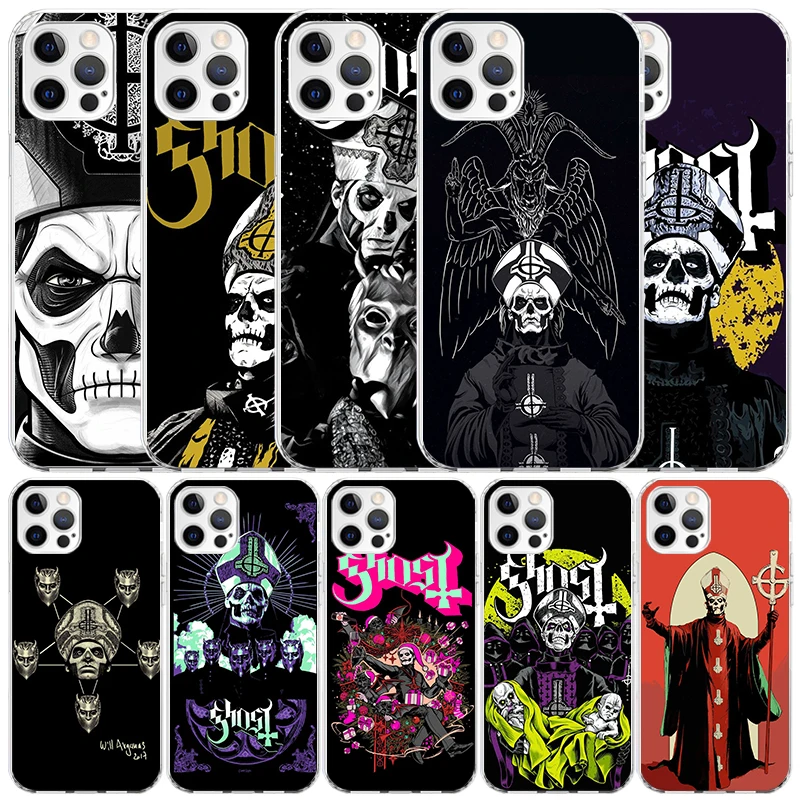 Ghost Papa Emeritus Silicon Call Phone Case For Apple iPhone 16 15 14 11 Pro Max 13 Plus 12 Mini 7 8 + X XR XS SE Cover Shell 11