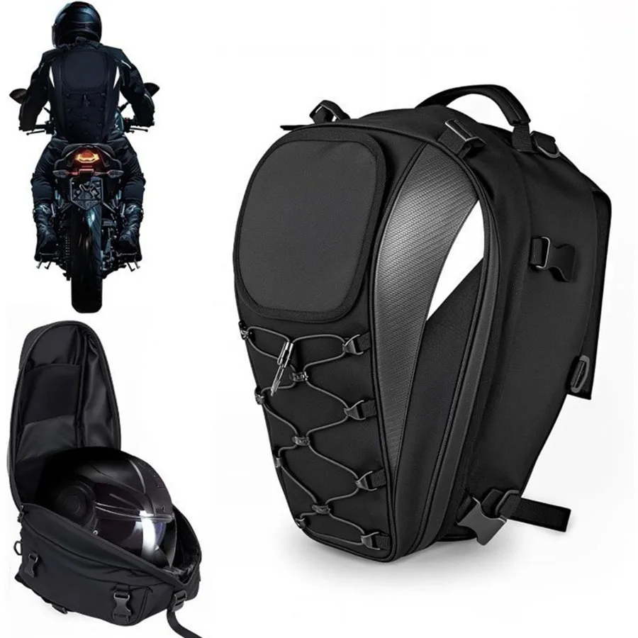 Motorcycle Tail Bag Rear Seat Bag Waterproof High Capacity Rider Multifunction Backpack Tailbag Universal Motorcycle Parts