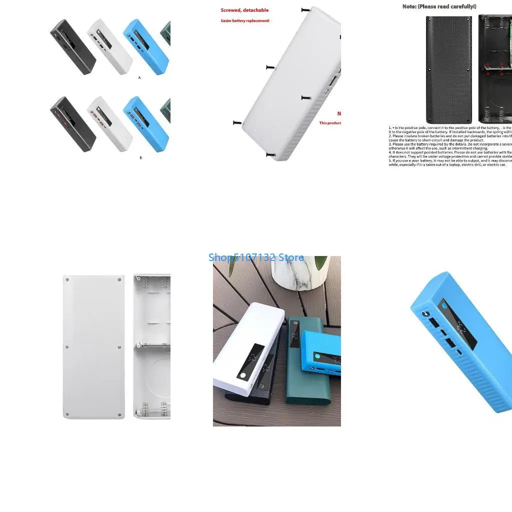 87HD Practical 21700 Mobile Battery Case 5 Cells Detachable Design Easy Assembly LED Power Display Suitable for Enthusiasts