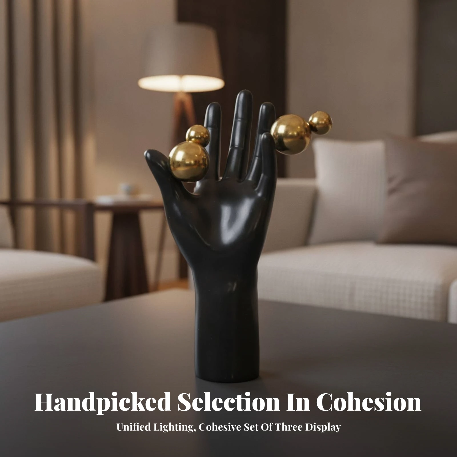 Resin Sculpture Contemporary Resin Statue Modern Home-Decor Accent Freestanding Abstract Statue Minimalist for Living Room