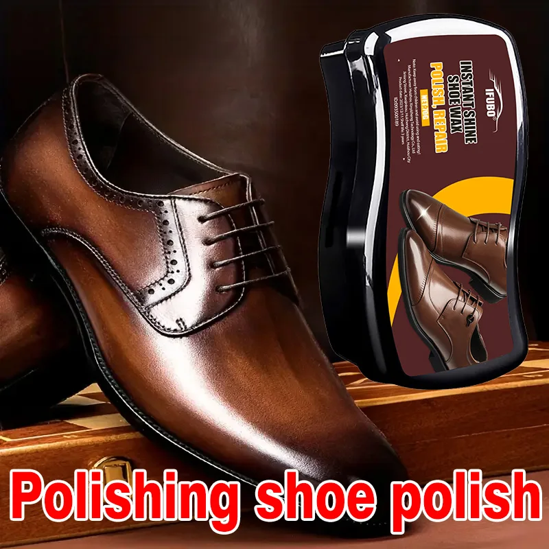 Ifubo Instant Shine Shoe Wax Sponge, Colorless Universal Leather Polish Repair For Shoes, Bags, Car Seats, Sofa Care
