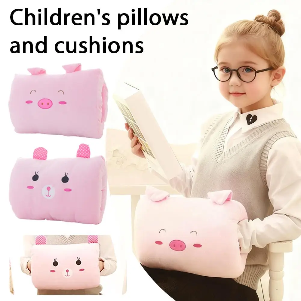 Creative Cushion Hand-Warming Plush Gift Pink Bear Children's Plush Pillow Hand-Warming Gloves Adult Cartoon Nap Pillow