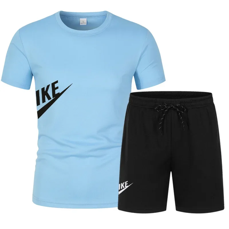 2025 Men's summer T-shirt and shorts set, men's breathable sportswear set, casu… - Image 5