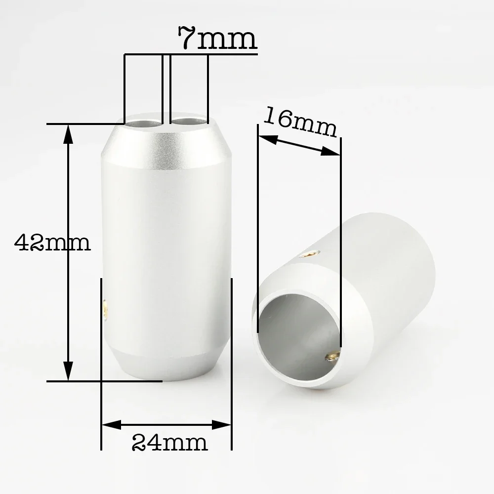 audiocrast Y1677  HIFI Audio Pants Y Splitter RCA Cable Speaker Cable Wire pant alluminium 16mm to 2*7mm boot