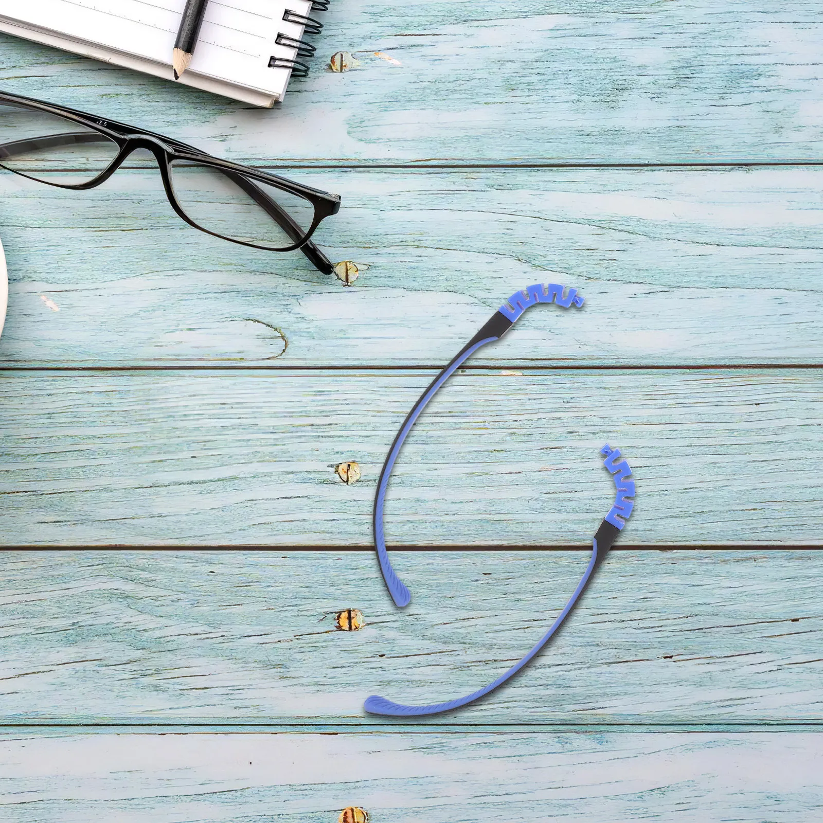 1Pair Silicone Glasses Temples Replacement Eyeglass Legs Flexible Soft Fit Eyewear Frame Repair Colorful Blue