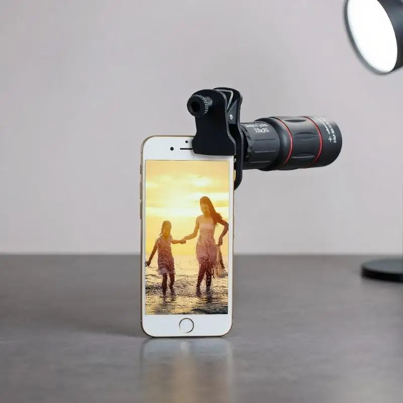 18/28/36X تليفوتوغرافي عدسة الهاتف المحمول HD عالية الطاقة أحادي تلسكوب خارجي متصل بالهاتف المحمول أجزاء التصوير الفوتوغرافي