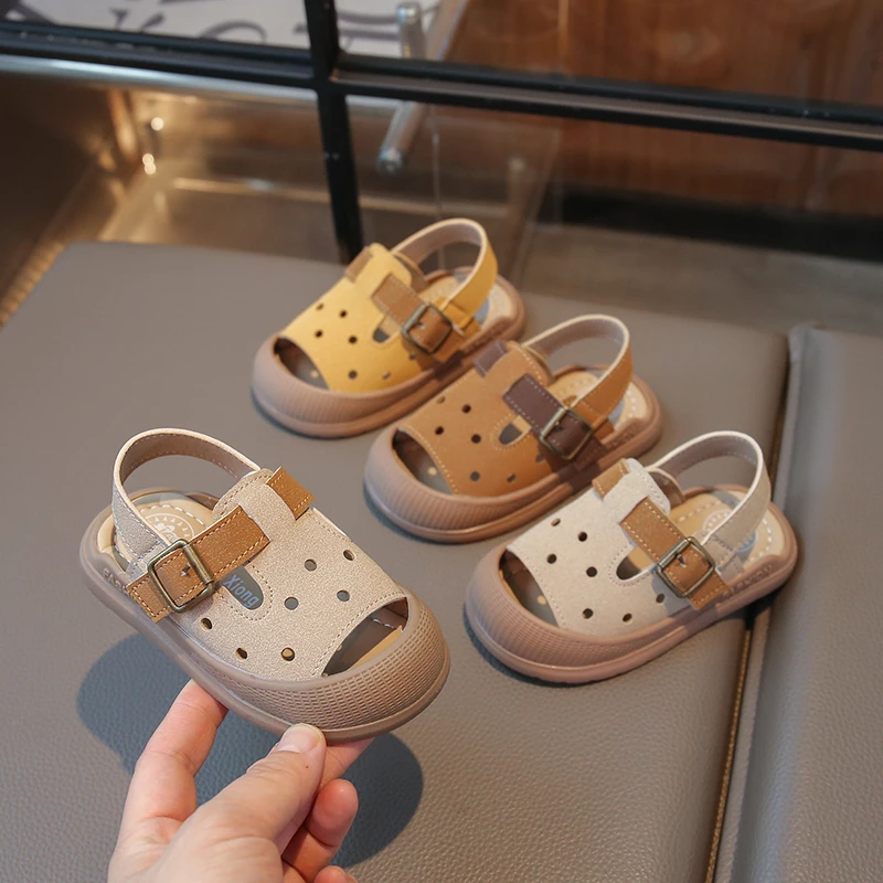 

2026 Baby Sports Shoes Toddler Sandals Flat Heel Boys Walking Shoes Kids Girl Garden Sandals Birthday Party Beach Shoes 16-26
