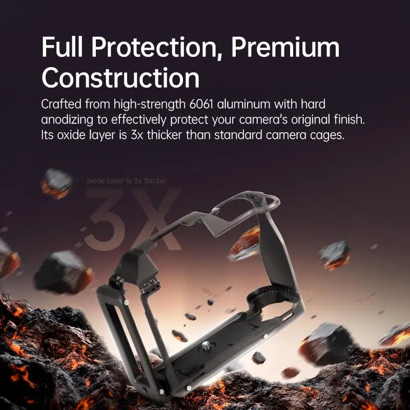 Falcam Rabbit Cage Kit for Hasselblad X2D/X2D II Locatable Including Airtag Compartment L-Shaped Bottom Plate Camera expansion