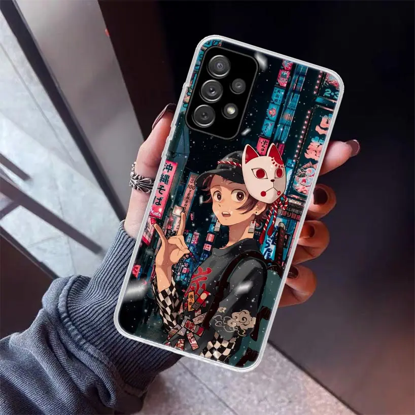 Anime Demon Slayer Tanjiro Phone Case For Samsung Galaxy A51 A50 A71 A70 A41 A40 A31 A30S A20E A21S A10S A11 A01 A6 A7 A8 A9