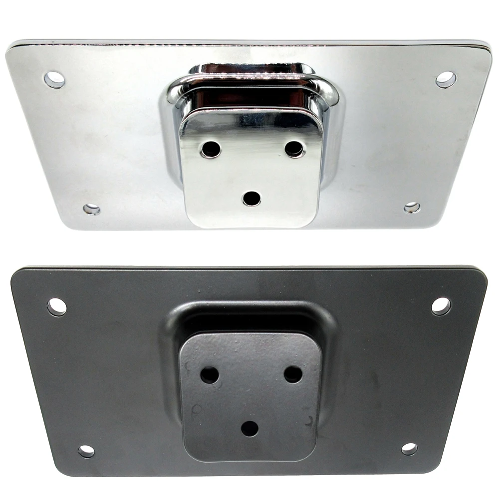 1 Set Motorcycle 3-hole Laydown License Plate Mounting Bracket Kit for Harley Big Twins, Dynas, Sportsters