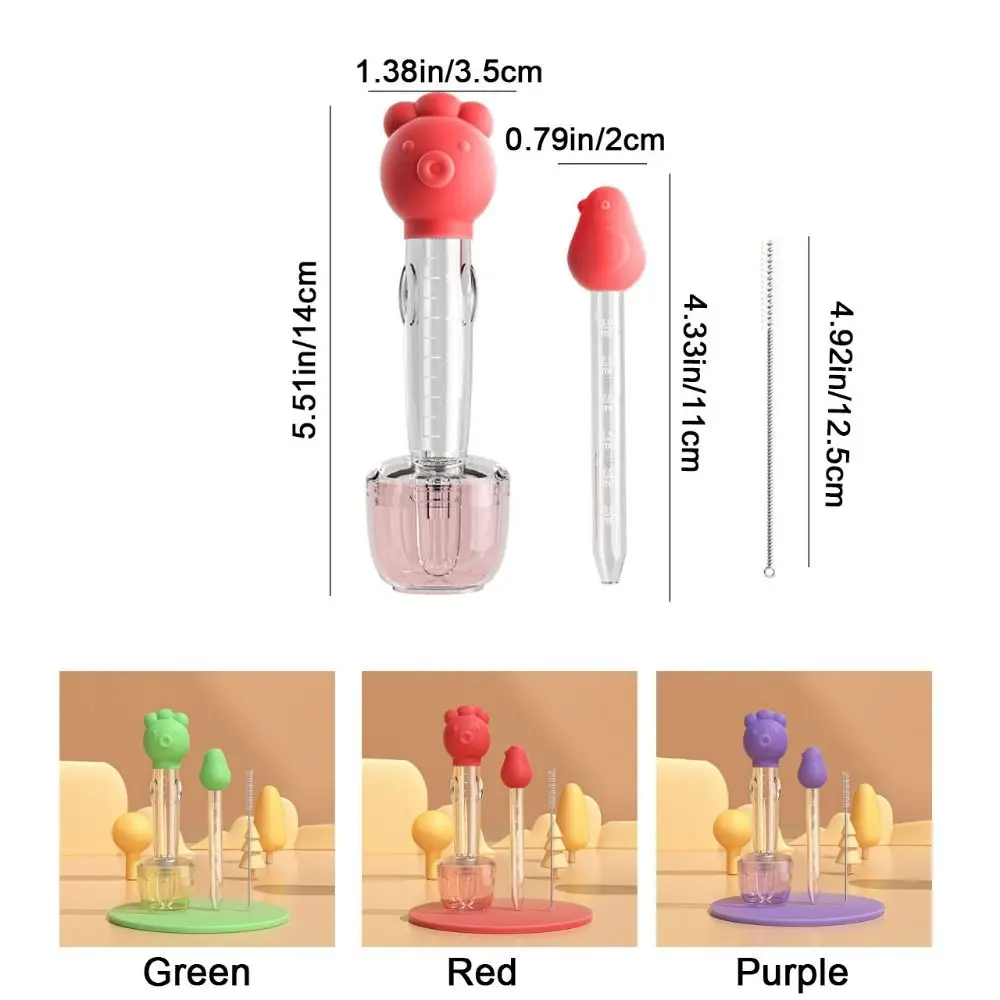 Portable Cartoon Shape Baby Medicine Feeder Safety Cute Baby Liquid Feeder Soft Anti Choking Baby Water Dispenser Toddler view 6