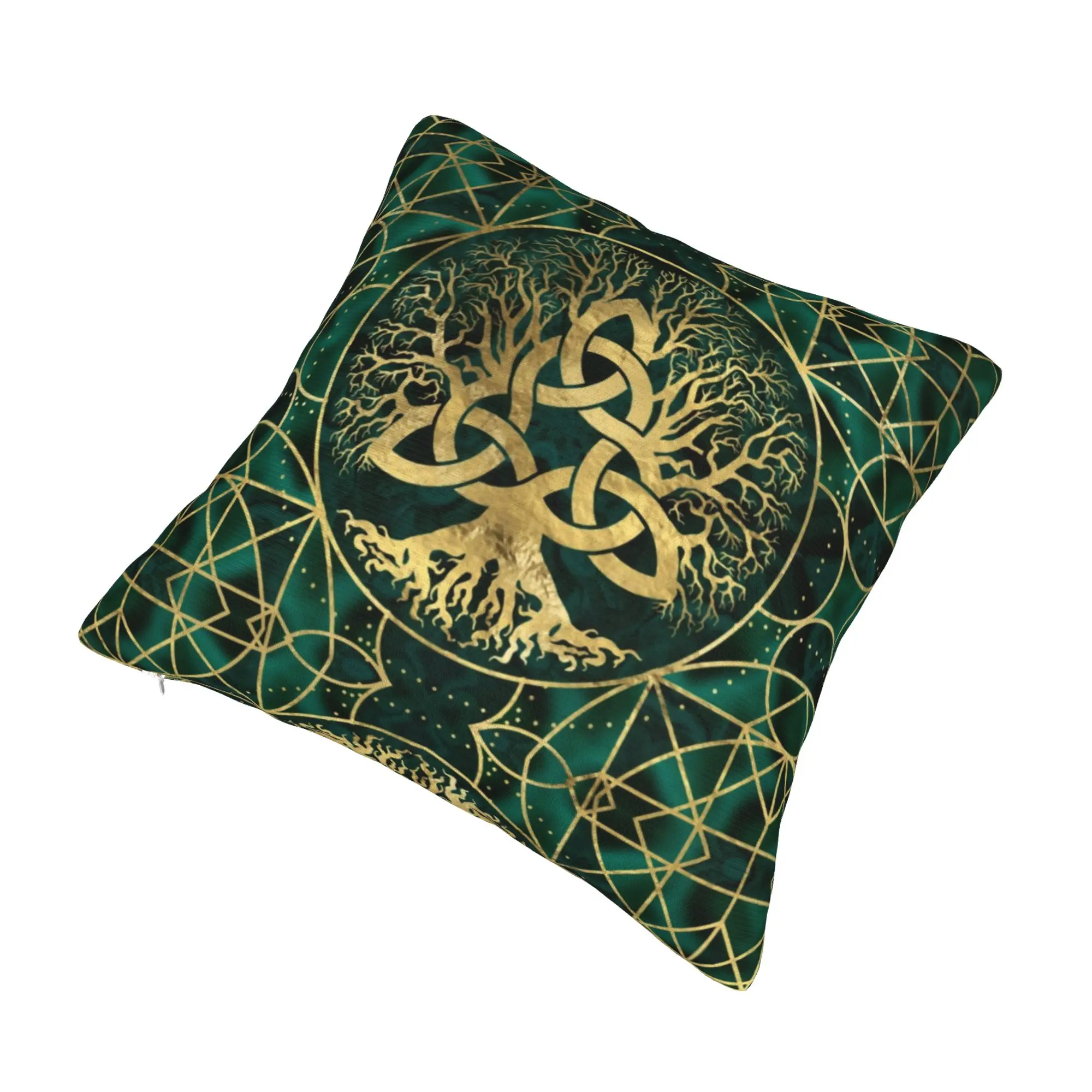 Tree Of Life With Triquetra Luxury Pillow Cover Living Room Decoration Vikings Chair Cushion