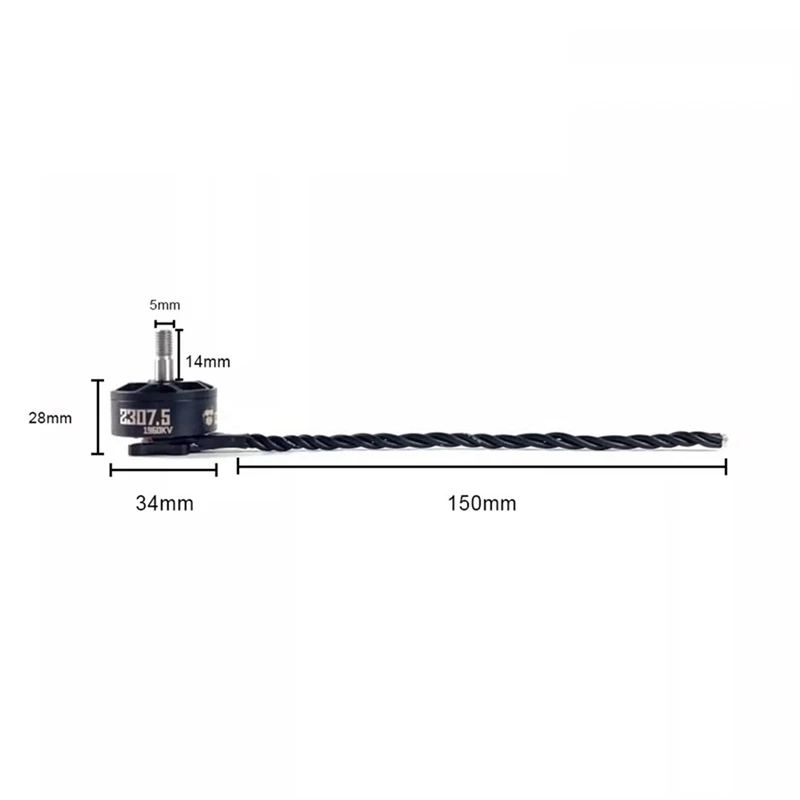 Motor Voor Darwinfpv 2307.5 1960kv Aeromodelling Drone Traverser Voor Hulk Ii Waterdichte Motor V2 Versie Motor