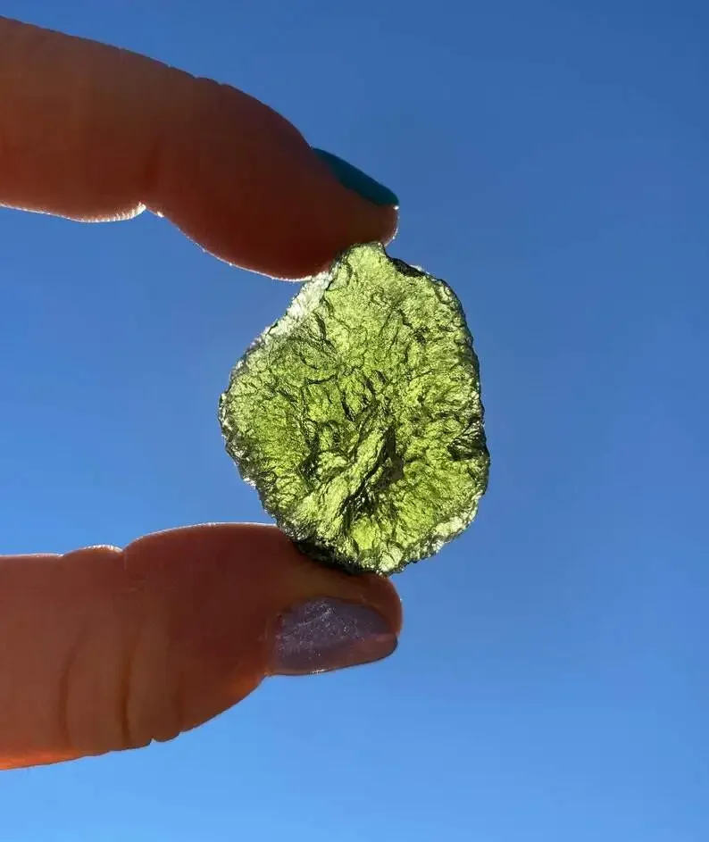 

1.5-2cm Raw Moldavite Crystal Czech Republic Raw Moldavite Stone - Healing Crystals Stones - Raw Green Tektite Rough Moldavite