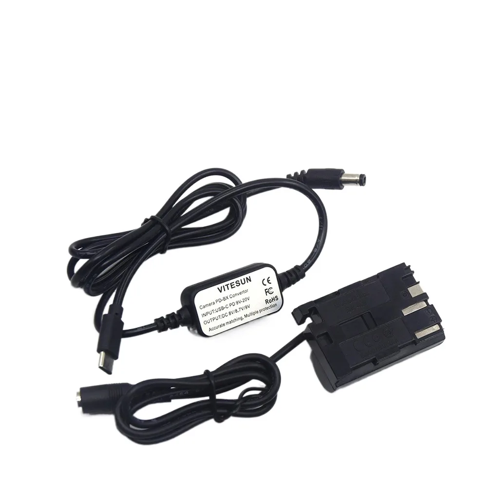 

USB C DC Jack Cable BP-511 Dummy Battery DR-E2 DR-400 DC Coupler for Canon EOS 20D 30D 40D 5D 50D D30 D60 Camera