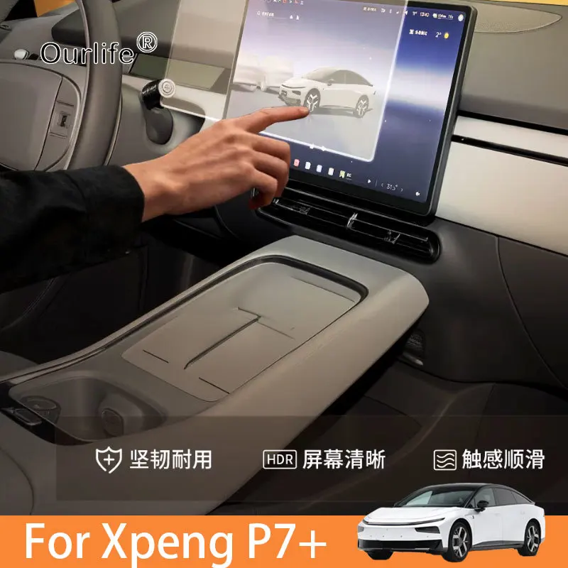 Tempered Glass screen protector For Xpeng P7+ 2026 car gps Navigation and instrument anti-scratch accessories