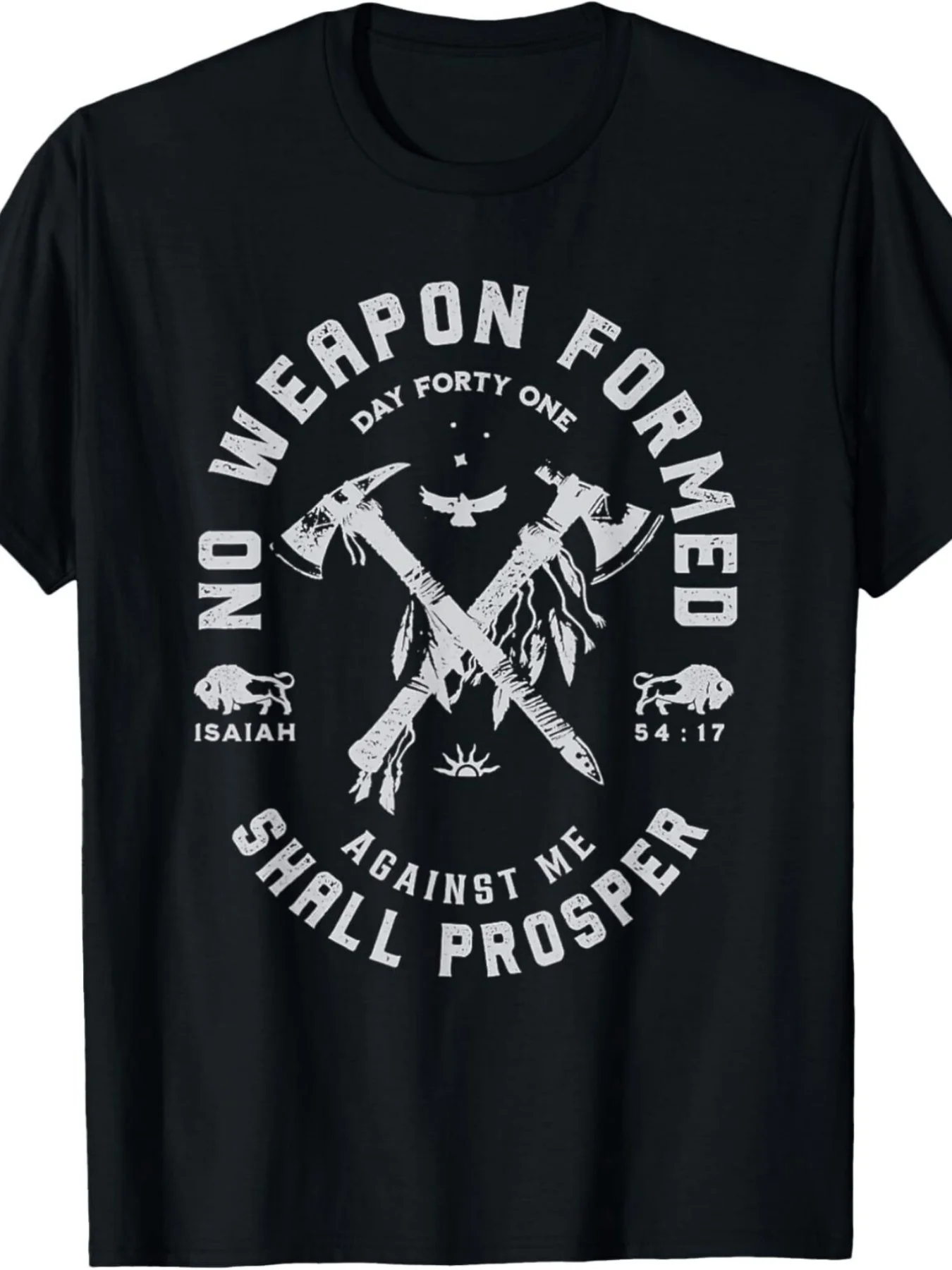 Vintage No Formed Against Me Shall Prosper Christian TShirt Casual Breathable Fabric Slight Stretch Summer Fashion Top Summer