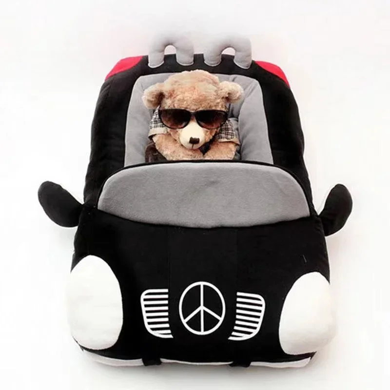 70x50cm Auto Form Luxus Hund Katze Bett warmes Haustier Teddy warmes Sofa Welpen Nest Kissen Kätzchen Winter Mode gepolsterte Zwinger mit Matte